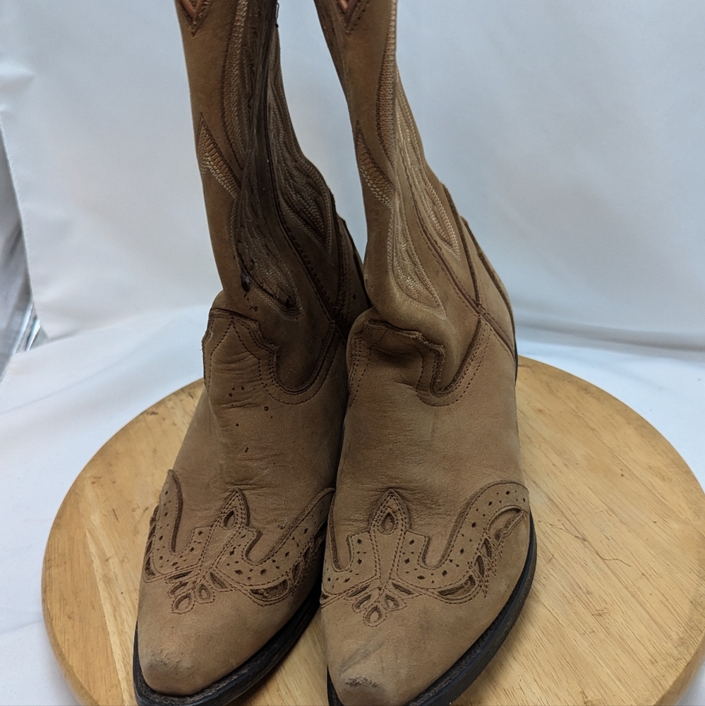 Womens Cowboy Style Boits US 7M Suede like